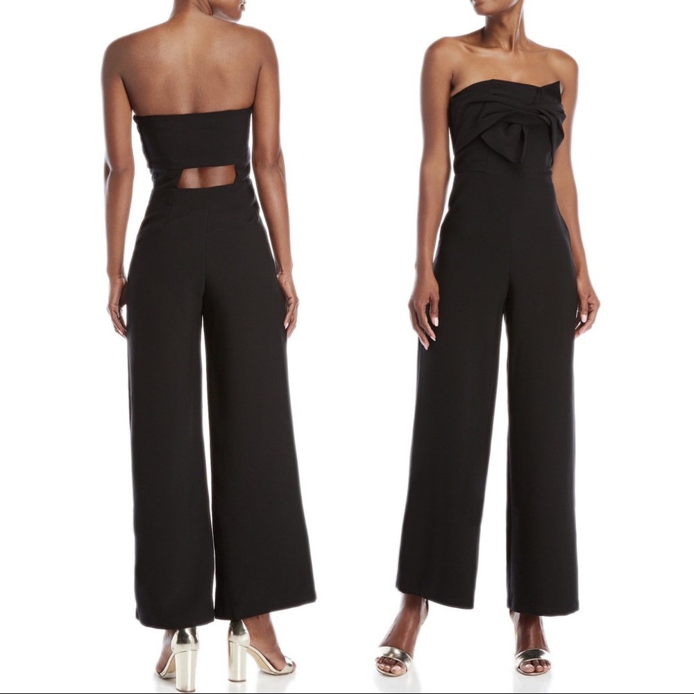 DO + BE Tie Knot Strapless Tailored Jumpsuit - Picture 2 of 10